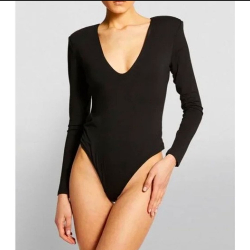 Good American Good Body Low Down Deep V Body Suit Size 7 (4X) NWT!